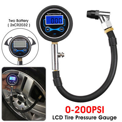 Medidor de presión de neumáticos de automóvil motocicleta LCD digital aire medidor de neumáticos automático probador 200 PSI