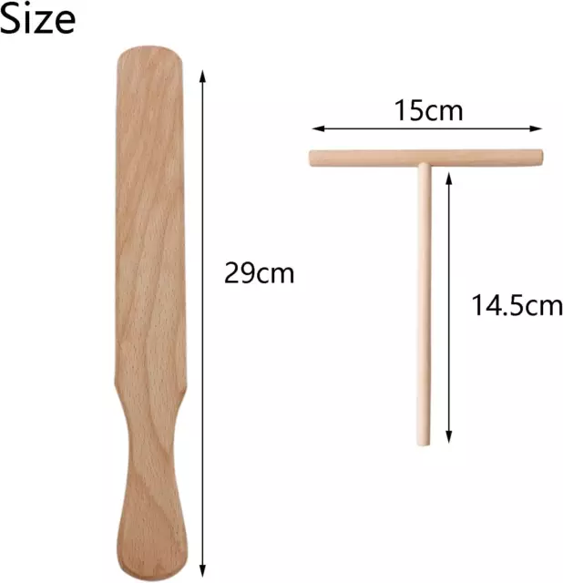 2 Stück Crepes Verteiler,Crepes Wender,Spatel ,Crepes Palatschinken Schieber 2