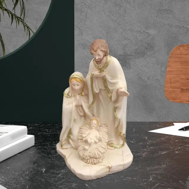 Ensemble de figurines de scène de la Nativité Statue de la famille de Jésus