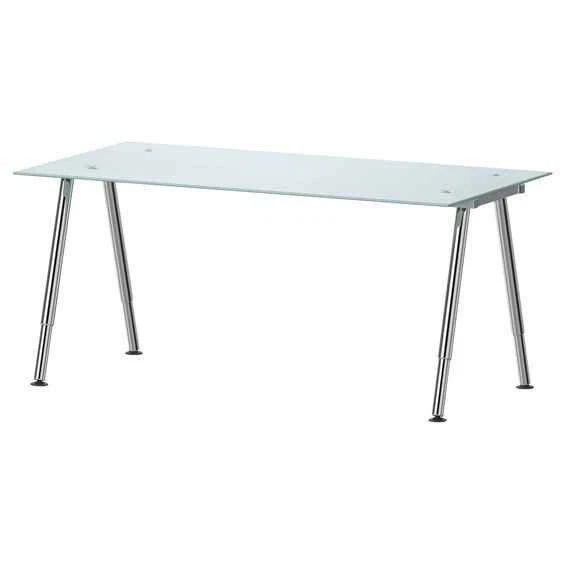 IKEA GLASS TOP desk Galant 160cm x 80cm adjustable height £50.00