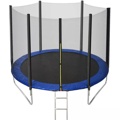 6FT Kids Outdoor Trampoline with Safety Net Enclosure Spring Cover Ladder QA