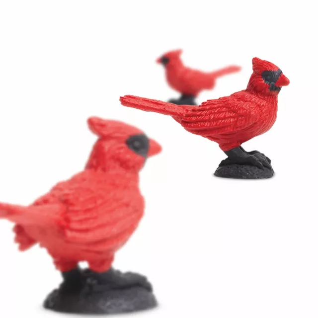 Safari Ltd Cardinals Lot Of 15 Good Luck Minis! #349322 Tiny 1" Long