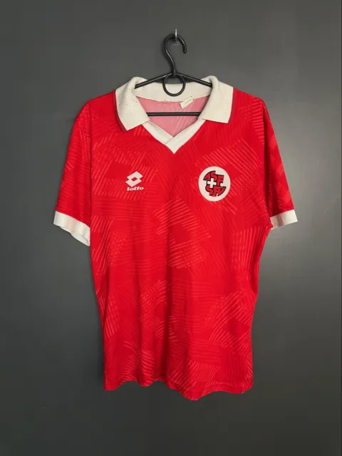 Switzerland National Team 1992/1994 Home Football Shirt #8 Lotto Vintage Jersey