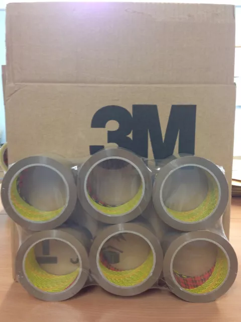 12 Rolls 3M Scotch 371 Buff / Brown Packaging / Packing Tape 48Mm X 66M Free 24H