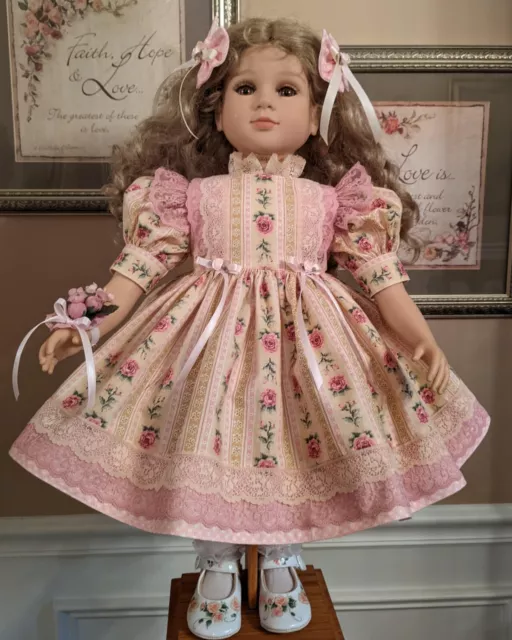 "ROWS OF ROSES" Dress Ensemble for 23"  My Twinn Doll/ClothesByRose