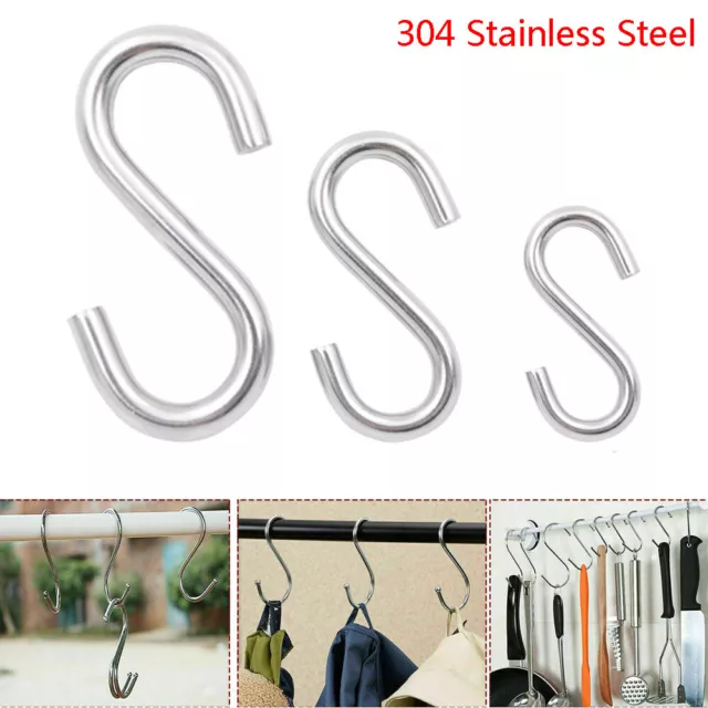 Quality S Hooks Stainless Steel Kitchen Meat Pan Utensil Clothes Hanger Hanging