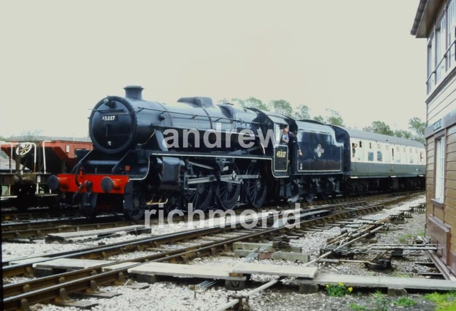 STANIER 5MT BLACK Five 4-6-0 45337 Locomotive Original 35mm Railway ...