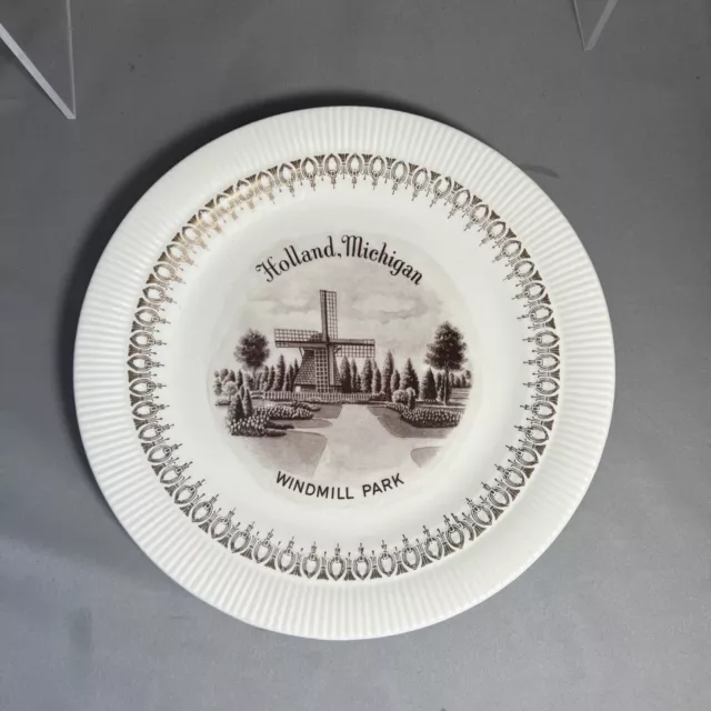 Holland MI Windmill Park ENCO Views Of America Series Collector Plate 22K Gold