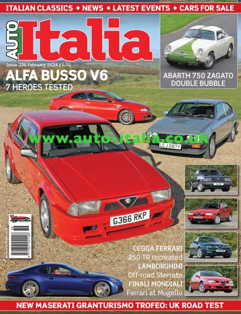 Auto Italia Magazin Ausgabe 336 Alfa Busso V6 CEGGA Abarth 750 Maserati kostenlose P&P