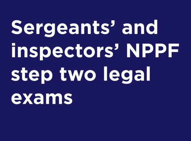 Police Sergeant Inspector NPPF Legal For 2024 Exam Revision Notes Book Promotion 2