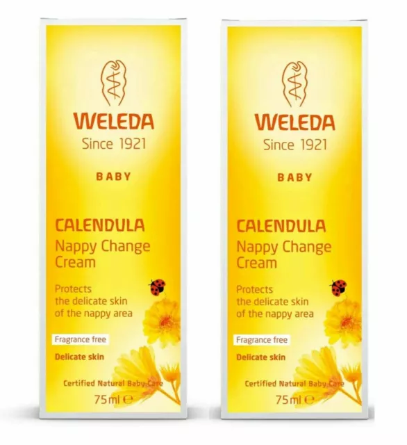 2 x Weleda Baby Calendula Nappy Change Cream 75ml