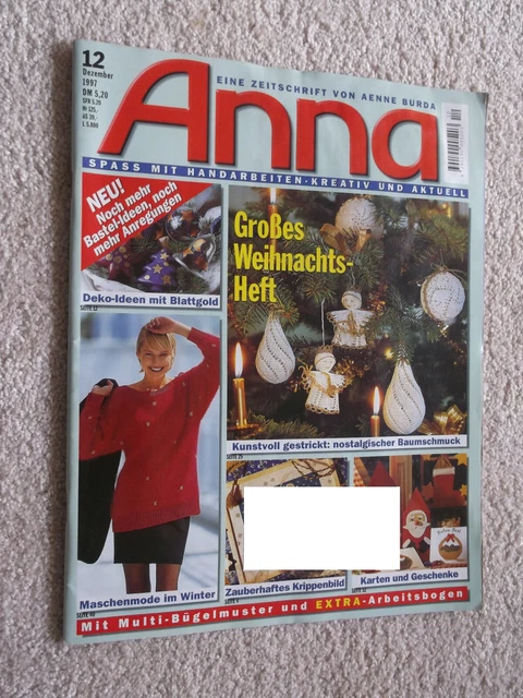 Anna; Burda - Spass an Handarbeiten; Heft 12/1997; komplett;  Kunststricken u.a.
