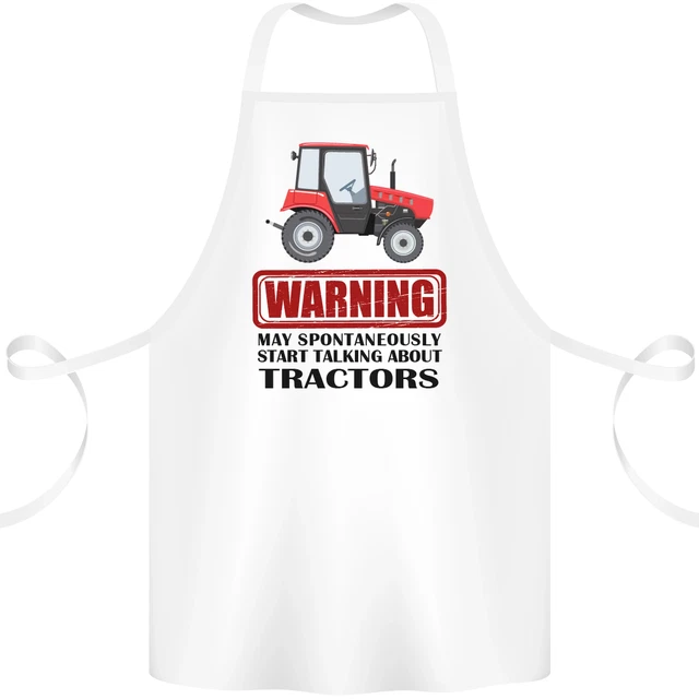 Grembiule in cotone May Talking About Tractors Funny Farmer 100% biologico