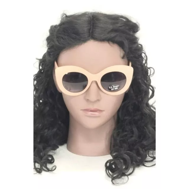 Peach Large Cat-Eye Retro Sunglasses by AJ Morgan - Peach, 44-23-120 3