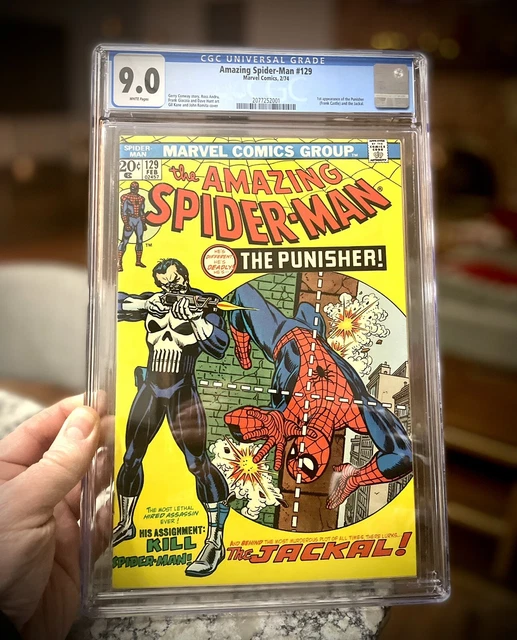 Amazing Spider-Man #129 CGC 9.0 1st Appearance of The Punisher Disney Marvel Lee