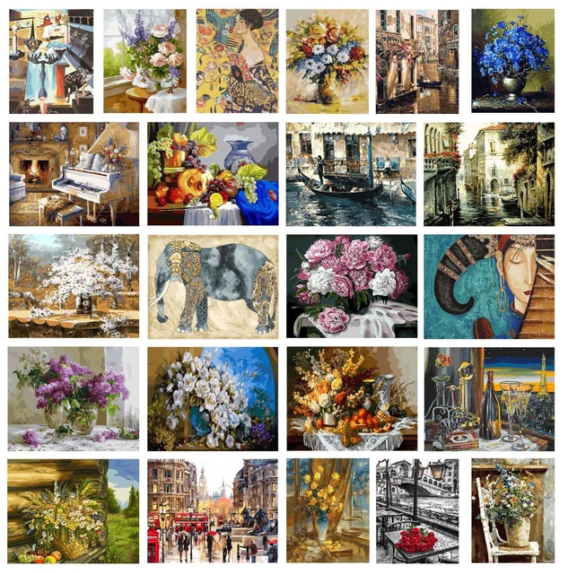 MALEN NACH ZAHLEN 40 x 50 cm Komplettset mit Leinwand Holzrahmen EUR 19