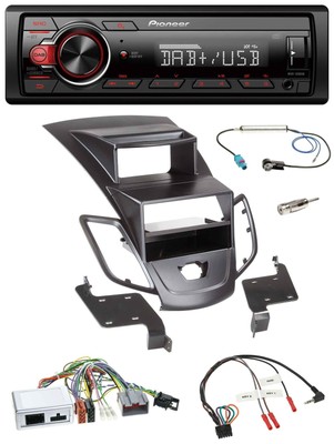 PIONEER mp3 1din DAB USB volante autoradio per Ford Mondeo S-MAX 07-14 NERO a 