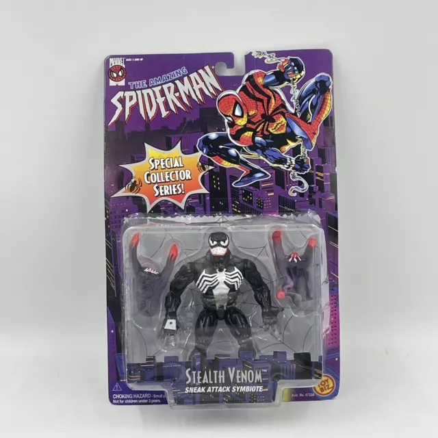 Marvel The Amazing Spider-Man Stealth Venom Action Figure 1996 Vintage Toy Biz