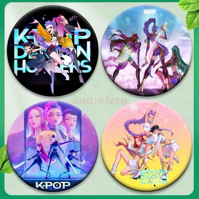 Demon Hunter Rond UP 16PCS 2025 KPop Demon Hunters Badges Round Button Badges Jewelry ...