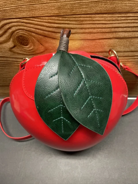 NWOT Red Apple Purse Cute & Dainty Apple Shaped Candy Apple Red Crossbody Bag
