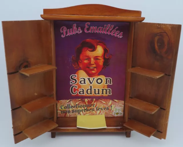 rare COFFRET ARMOIRE VIDE pour ranger 10 fèves PLAQUES EMAILLEES 2010 ARGUYDAL
