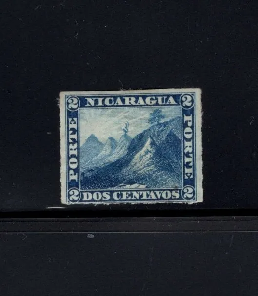 Nicaragua 1878 2c Mountain Peak Country Seal Mint Sc 9