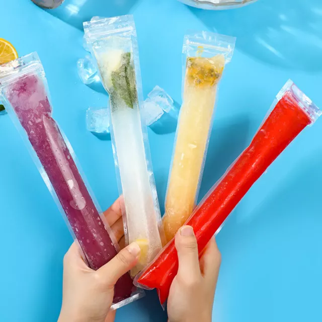 50 pcs Ice Pop Pouch Tubes Mold Ice Popsicle Storage Bags Disposable Jelly Bag