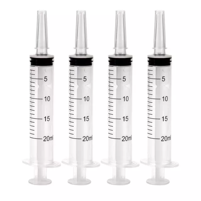 KINBOM 20ml Syringes Plastic Syringe Sterile with No Needle for Scientific La...