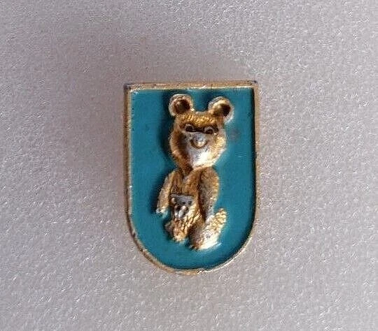 Porte-clés Vintage URSS Jeux Olympiques 1980 Avec Ours Mascotte - Pièce De Collection