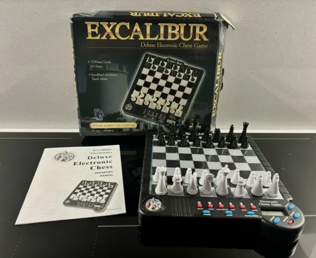 Excalibur Electronic Chess Set Teaching Mode Sound Effects Instructions VGC