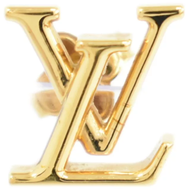 LOUIS VUITTON Earrings LV Eclipse Circle M00763 Gold GP authentic