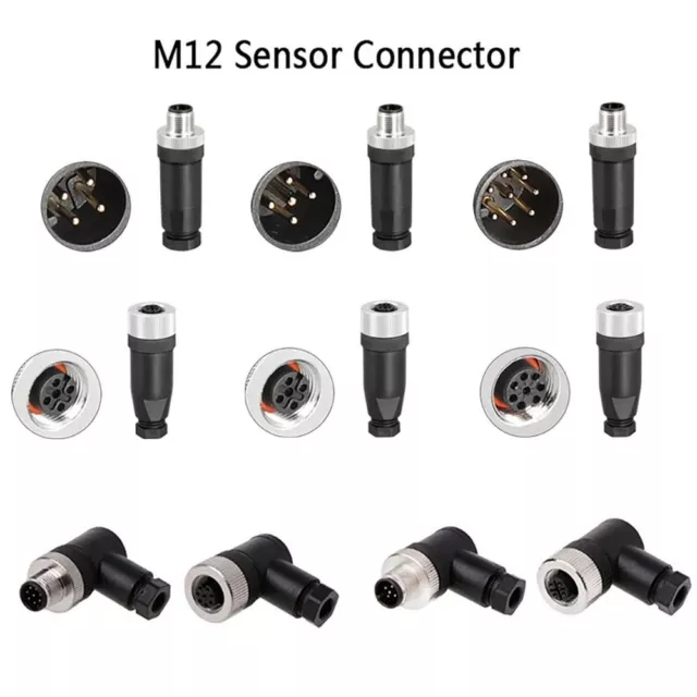 Male Female Socket M12 Sensor Connector Sensor Plug Male&Female Plug