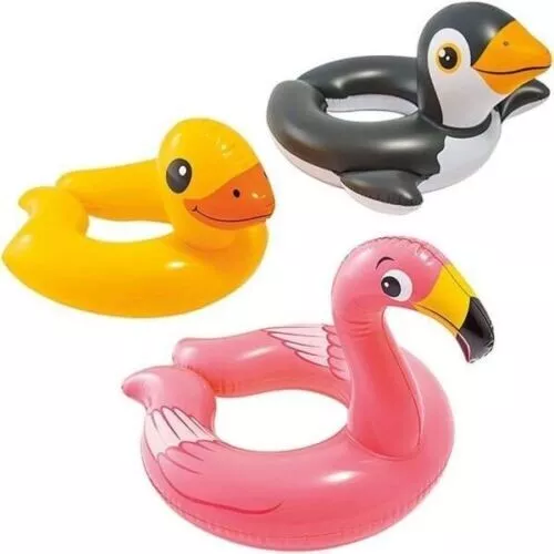 Swimming Pool Rubber Swim Ring Kids Childrens Inflatable Float Aid  3-6Y PARTY