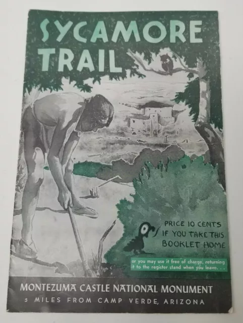 Sycamore Trail Montezuma Castle National Monument 1950 Booklet Vintage