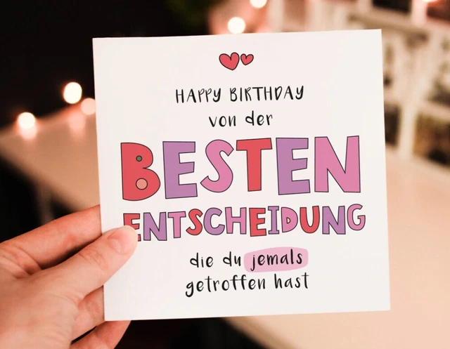 LUSTIGE KARTE MIT Spruch Alles Gute zum Geburtstag von der besten