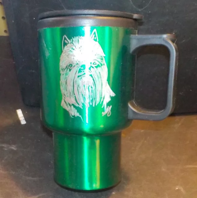 Brussels Griffon stainless stee; travel mug