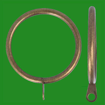 20x 25mm Antique Brass Curtain Rail Rod Pole Rings With Eyelet (for 20mm Poles)