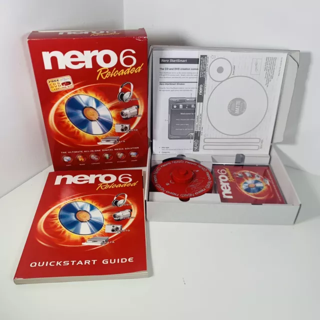 Vintage Nero 6 Reloaded + CD/DVD Labeling Kit All-In-One Digital Media Solution