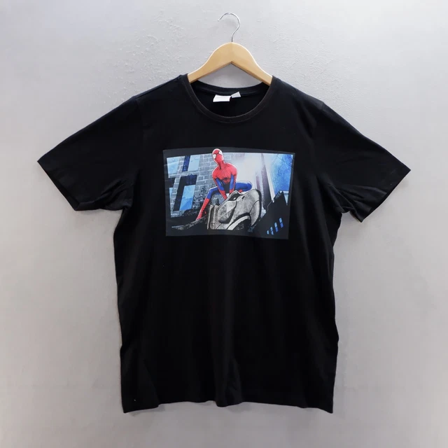 THE AMAZING SPIDERMAN T Shirt Medium Black Graphic Print Marvel Comics Mens