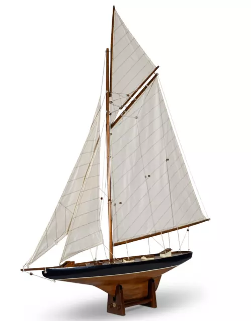 Columbia 1901 America's Cup J Class Yacht Model 37" Wooden Sailboat Built Boat