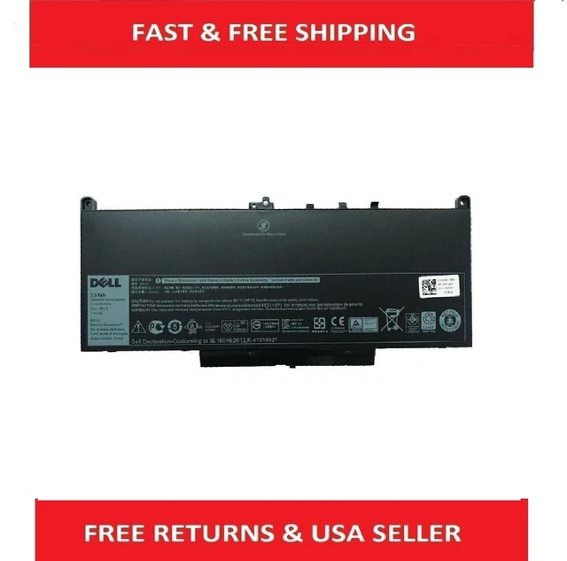 NEW Replacement Battery For Dell Latitude E7270 / E7470 Laptop - 55Wh 7.6V Li-Polymer (J60J5)