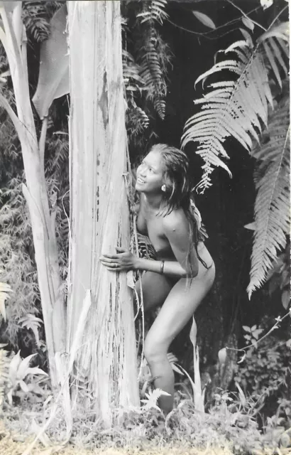 Photographie Carte Nu Indonesie Bali Jeune Balinese Nue Cache Cache 50-60