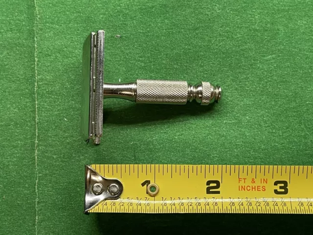 Vintage Gillette K1 Ball End Tech Safety Razor w/ Travel Pouch