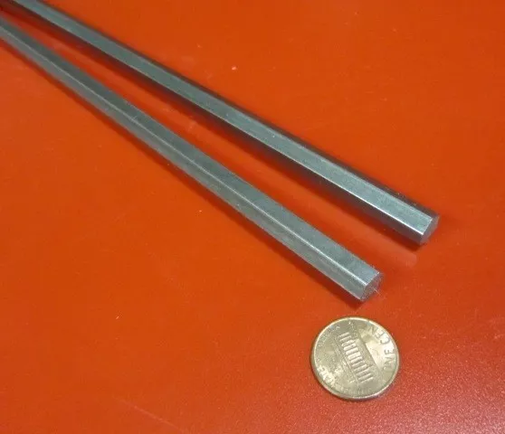 1018 Carbon Steel Hex Rod 8 mm Hex  x 3 Foot Length, 2 Units