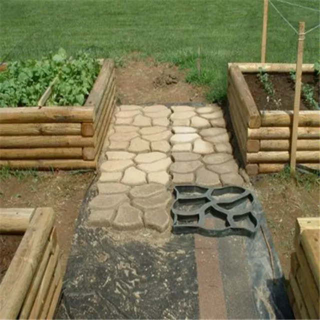 Garden Paving Mould DIY Plastic Concrete Cement Stone Path Maker Brick Mold