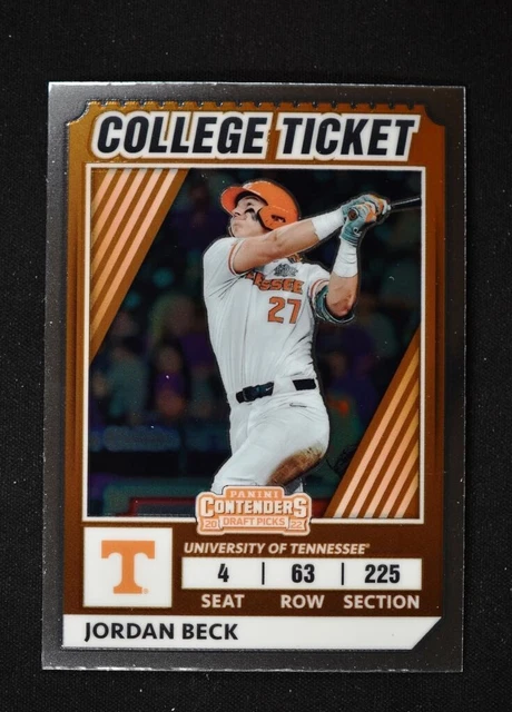 2022 Elite Extra Edition College Tickets Optic #CTO-11 Jordan Beck
