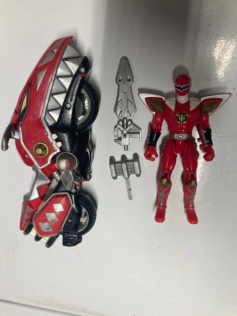 Dino Raptor Power Ranger POWER RANGERS DINO Thunder Red Raptor Cycle And Figure Weapon Missile £ ...