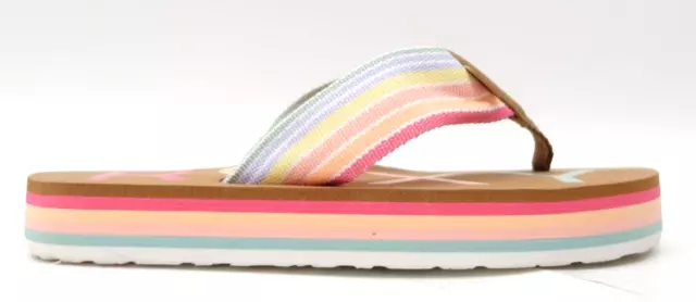 ROXY Big Girls Chika Hi Rainbow Slip On Casual Slide Sandals Size US 3 EU 33