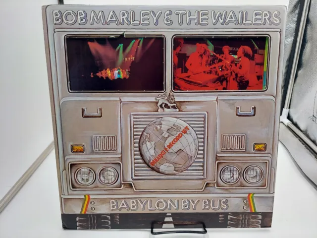 BOB MARLEY & THE WAILERS Babylon By Bus 2LP Record Die Cut Ultrasonic Clean EX