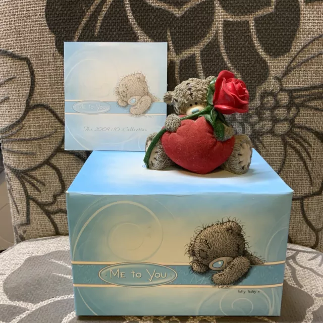 Me To You Bear Ornament Rare Tatty Teddy Red Heart Rose Love You Boxed 8cm